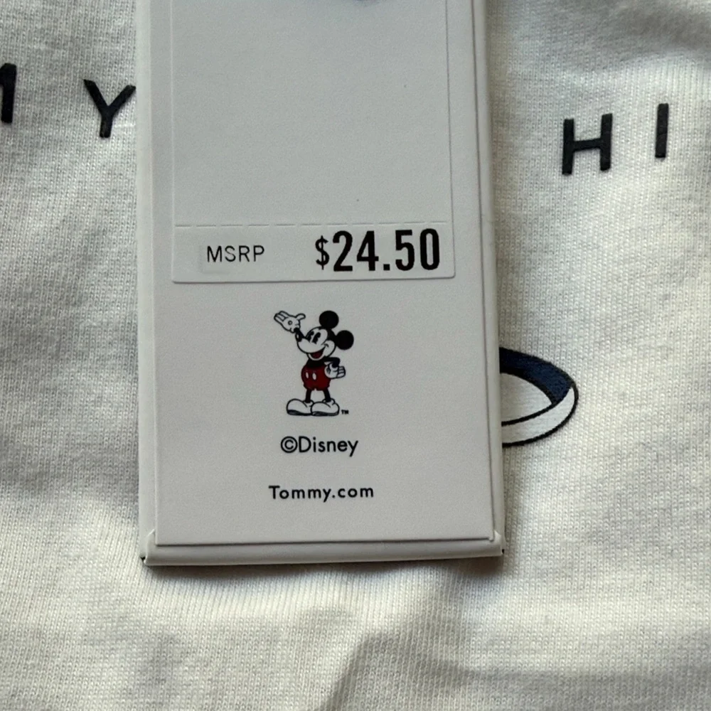 NWT - Tommy Hilfiger Kids Cream T-Shirt with Mickey Design - 4 - Picture 3 of 6